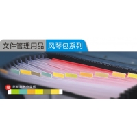 齐心F4302，A4，12格风琴包，松紧带式