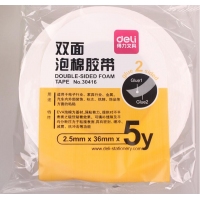 得力30416，36mm*6码eva泡棉双面胶带，泡沫胶带/海绵胶-爆款