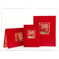 RP0208 朝阳 8K绒面印章系列聘书（18*25CM）