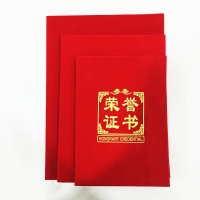 RZ0206 朝阳 6K绒面印章系列荣誉证书（21*29CM）