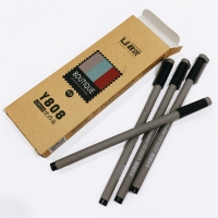 联优808，0.5mm中性笔/全针管（时尚牛皮纸盒系列），优品学生中性笔/黑色/蓝色（Y808