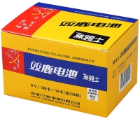 6F22 双鹿 9V黑骑士碳性电池-1粒装
