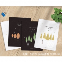 本子铺2321200，D32K120型英语缝线本（随机混装）