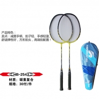 恒博2543，碳素复合羽毛球拍，双拍，恒博羽拍HB2543