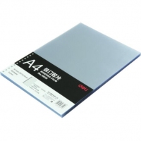 得力3820，A4装订胶片/透明PVC胶片/打孔装订封面纸/塑料装订封皮/装订胶片/装订透片