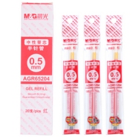 晨光AGR65204,0.5mm半针管中性笔替芯 半针管 水笔芯 0.5mm 黑/红/蓝色