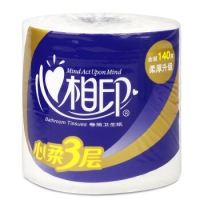 心相印BT910,1.4KG空芯卷纸 10卷/提（1/5）经典心柔三层卫生纸，纸巾140克*10卷