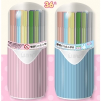 联优L881-36，36色惊叹兔桶花可洗高级水彩笔筒装