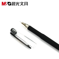 晨光AGPA4002A，0.5mm黑金纯色磨砂杆办公中性笔/全针管黑色水笔签字笔(AGPA4002A)