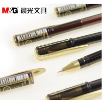 晨光17203，0.5mm黑水晶系列商务办公签字笔/全针管中性笔水笔签字笔