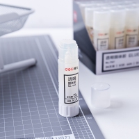 得力7107，15g固体胶粘性强儿童手工课胶棒透明固体胶学生胶棒