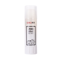 得力7107，15g固体胶粘性强儿童手工课胶棒透明固体胶学生胶棒