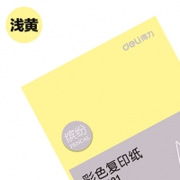得力7391，80gA4彩色复印纸（100张装），浅色系彩色打印纸，封面纸