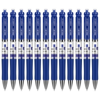 得力s01，0.5mm按动中性笔，0.5mm按动按动中性笔/软胶手柄签字，黑色红色蓝色