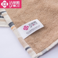 洁丽雅6404，72*34cm纯棉纱布英伦风格子毛巾,柔软面巾100g左右/条