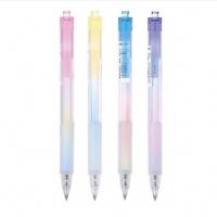 得力A251 0.5mm 黑色按动中性笔签字笔水笔黑色碳素笔学生办公 