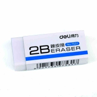 得力7531，小学生儿童橡皮擦大小号单块白色易擦办公文具