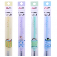 得力A768，0.35mm中性笔/签字笔学生全针管碳素水笔笔芯/黑色替芯