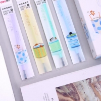 得力A768，0.35mm中性笔/签字笔学生全针管碳素水笔笔芯/黑色替芯