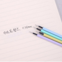 得力A768，0.35mm中性笔/签字笔学生全针管碳素水笔笔芯/黑色替芯