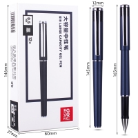 得力S19，0.5mm办公中性笔子弹头签字笔水笔学生文具笔黑色