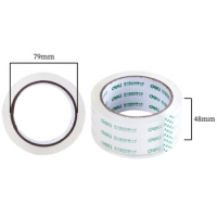 得力30312，封箱胶带48mm*60Y*50um(高透)(2卷/套)