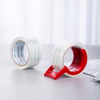 得力30312，封箱胶带48mm*60Y*50um(高透)(2卷/套)