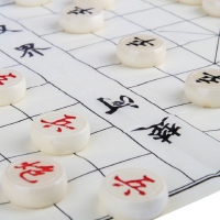 得力9566，中国象棋原木制象棋儿童成人娱乐象棋直径3.5cm