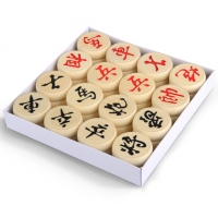 得力9568，中国象棋原木制象棋儿童成人娱乐象棋直径5.0cm