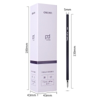 得力A785，0.5mm子弹簧头速干中性笔芯替芯-黑色
