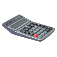 齐心C-1220M科技银耐用金刚计算器 太阳能 计算器 金属面板计算器