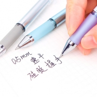 得力A111,0.5速干中性笔 拔帽式速干笔 韩国可爱 创意学生水性笔 黑色