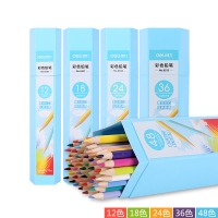 得力6530，12色彩色铅笔 画笔 绘图彩铅五角形桶装涂鸦填色彩笔素描彩笔