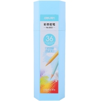 得力6533，36色彩色铅笔 画笔 绘图彩铅五角形桶装涂鸦填色彩笔素描彩笔