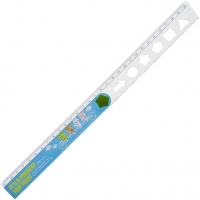 得力6225，卡通创意折叠直尺 30cm 尺子 彩色波浪线塑料尺学生文具 