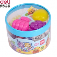 得力6450，8色无毒轻型粘土超轻粘土儿童橡皮泥彩泥太空泥带模具