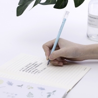 得力A060C-01，0.35mm学生全针管中性笔签字笔水笔学生用品