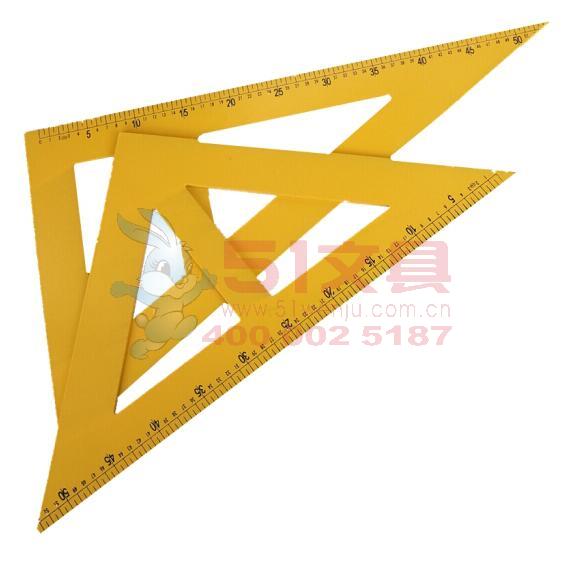 大号木质三角板，木质三角尺 直角尺 教师用三角尺 教学用大号教具两件套