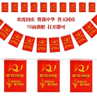 欢度国庆串旗 国旗 14*20cm