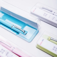 得力S270，学生钢笔单支盒装 EF暗尖0.5 练字钢笔金属彩色壳