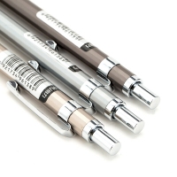 得力S331/S332，0.5mm/0.7mm金属活动铅笔全金属学生按动自动铅笔文具自动笔 