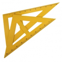 大号木质三角板，木质三角尺 直角尺 教师用三角尺 教学用大号教具两件套