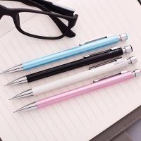 得力S727/S728， 0.5mm/0.7mm 按动自动铅笔金属自动铅笔学生金属活动铅笔