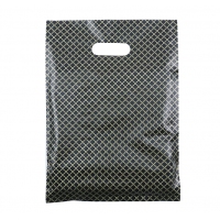 30*40CM 中号黑色礼品袋（1/10/100）高压塑料袋 手提袋包装袋高压双面印刷（30*40cm）