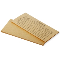 得力3480，小号凭证封面25份装（1/180）21*10.5CM 凭证封面财务封面牛皮纸封面25套/包-210*105mm凭证皮