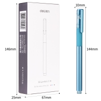 得力A08，0.5mm拔帽全针管中性笔创意水性签字笔学生用黑 