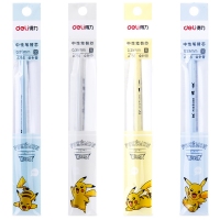 得力A756，0.35mm中性替芯(20/240/2880)全针管皮卡丘系列水笔笔芯学生