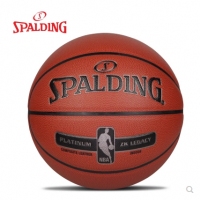 斯伯丁76-017Y，7号篮球（1/12）室内室外NBA成人学生比赛蓝球PU材质NBA经典室内篮球