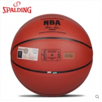 斯伯丁76-017Y，7号篮球（1/12）室内室外NBA成人学生比赛蓝球PU材质NBA经典室内篮球