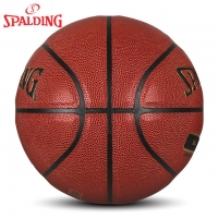 斯伯丁76-014Y，NBA金色经典全粒面表皮PU篮球（1/12）7号篮球室内室外水泥地耐磨王蓝球